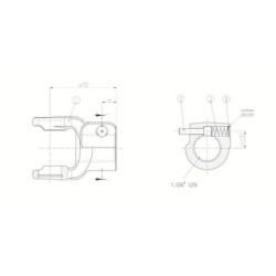 Widłak, szybkozłączny z kołkiem przesuwnym, 38.10 mm - 23 frezów, W2500/P500 Walterscheid