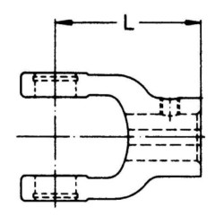 Widłak, z piastą, otwór gwintowany, 35x35 mm, W2500/P500 Walterscheid