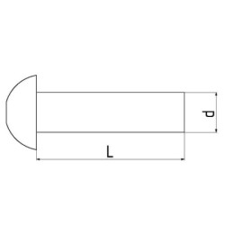 Nit stalowy kulisty, 8.0x30 mm (op - 0.5 kg)