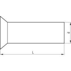 Nit stalowy stożkowy, 5.0x28 mm (op - 0.5 kg)