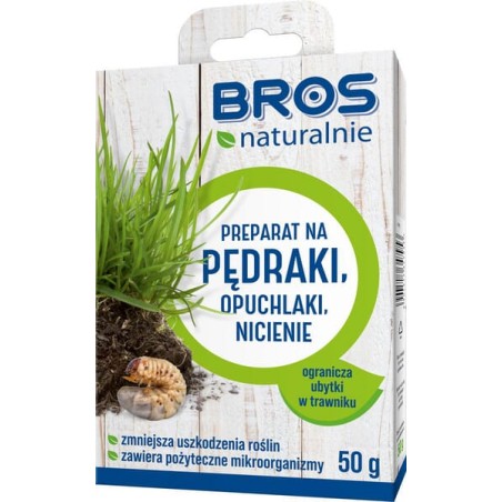 Preparat na pędraki, nicienie, opuchlaki Bros NATURALNIE, 50g