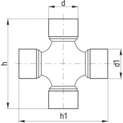 Krzyżak wału, Ø 30x90.0 mm, 7 Steel-Power