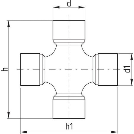 Krzyżak wału, Ø 30x90.0 mm, 7 Steel-Power