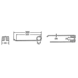 Palec zgrabiarki CCW Lely