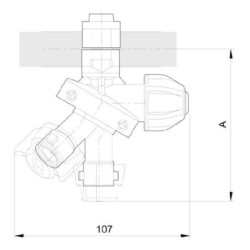 Uchwyt dyszy Tri-Jet 25 mm otwór 10 mm w pałąku pokrywy