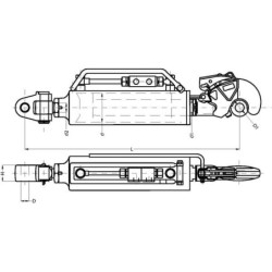 Łącznik górny hydrauliczny, kat. 3