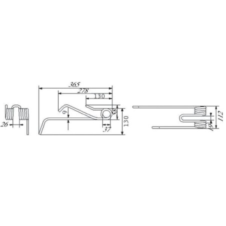 Palec zgrabiarki ACW Lely