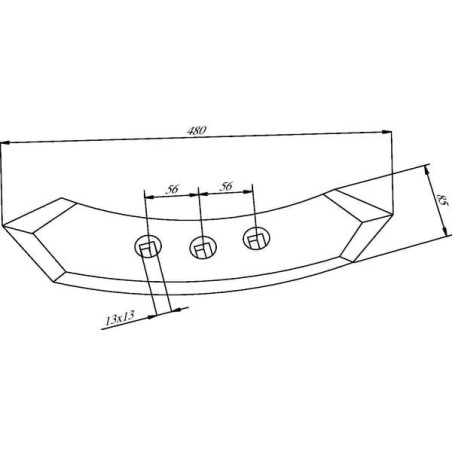 Redliczka 480x80x12 mm