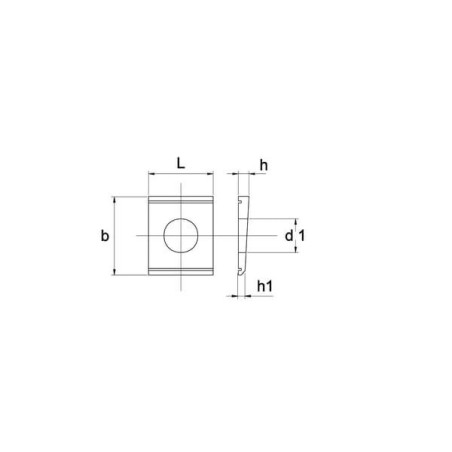 Podkładka kwadratowa klinowa M16x32x7.50 mm / 2.50 mm, stal ocynk DIN435 Kramp