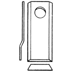 Nożyk kosiarki rotacyjnej lewy/prawy 120x50x4 mm otwór Ø 21 mm okrągły pasuje do Pöttinger 25 szt.