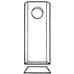 Nożyk kosiarki rotacyjnej lewy/prawy 96x50x4 mm otwór Ø 19 mm okrągły pasuje do Pöttinger 25 szt.