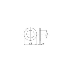 Podkładka M4x1 mm, stal ocynk DIN433 Kramp