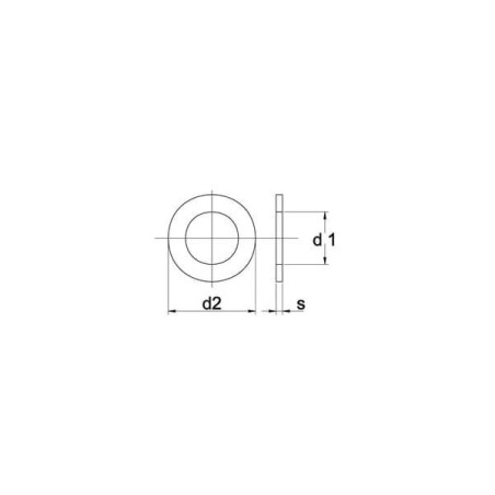 Podkładka M4x1 mm, stal ocynk DIN433 Kramp