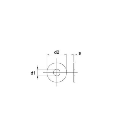 Podkładka płaska poszerzana M5x18x2 mm, stal ocynk DIN440r Kramp