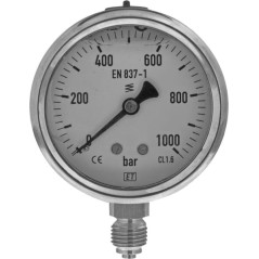 "Manometr ø63 mm 0-1000 bar przyłącze tylne 1/4"""