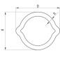 Rura profilowana wewnętrzna roz. 5 Ø wew. 40 Ø zew. 49x39.5x4.5 mm L=1.09 m Sipma