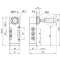 Zawór 5/3-drożny, ręczny dźwigniowy