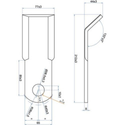 Nóż 65x212 mm BM31021