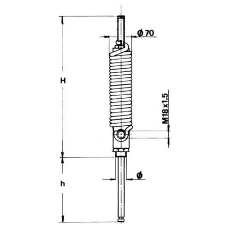 "Siłownik hydrauliczny 5"" ze sprężyną typu 3"