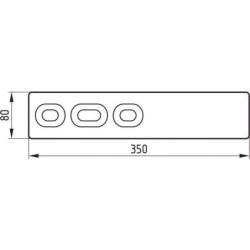 Redliczka 350x80 mm prawa/lewa, płaska, 3-otw. pasująca do Kverneland Mølbro