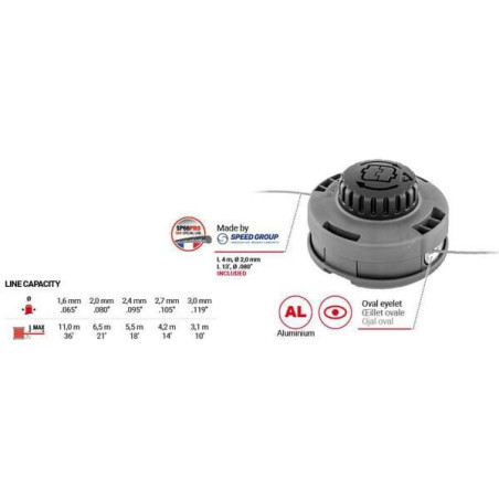 Głowica tnąca EASY Feed 4” M10x1 LH F - M12x1.50 LH F Tecomec