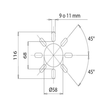 Kołpak ochronny Ø150/240 L=210 11×24