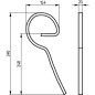 Ząb kultywatora, 25x8x340 mm bez redliczki Bagramet