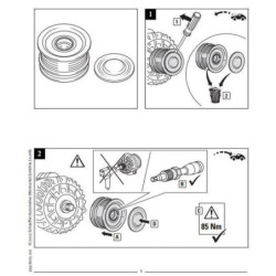 Koło pasowe alternatora, ze sprzęgłem jednokierunkowym odstęp 7.6 mm