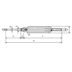 Siłownik hydrauliczny ze sprężyną, 6 cal., RIV167 Smeraldo