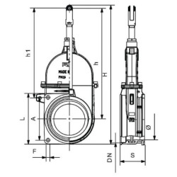 Zasuwa flansza / gwint 5 cal., RIV40 Perla