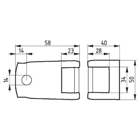 Uchwyt zęba S 32x10 mm na ramę 12x50 mm ocynk