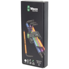 Zestaw kluczy imbusowych metrycznych z kulką Multicolour BlackLaser Wera 9 ele.