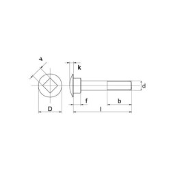 Śruba zamkowa DIN603 M12x60 mm ocynk kl. 8.8 Kramp