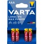 Bateria alkaliczno-manganowa AAA/LR03 1.5V Varta 4 szt.