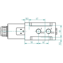 Zawór sterujący 6/2-1/2-12VDC
