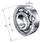 Łożysko kulkowe zwykłe 25x52x15 mm INA/FAG