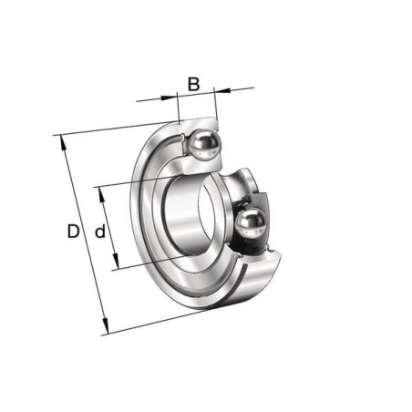 Łożysko kulkowe zwykłe 5x19x6 mm INA/FAG