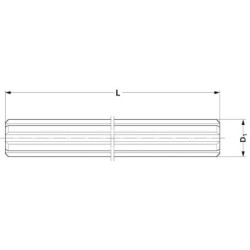 Wał kształtowy, D- 1 3/8 na metr, L-3000 mm