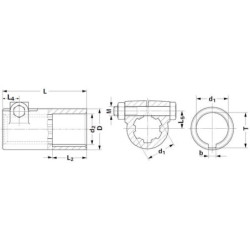 Tuleja redukcyjna, 1 x 1-3/8 Z6, 1x Ø 32mm