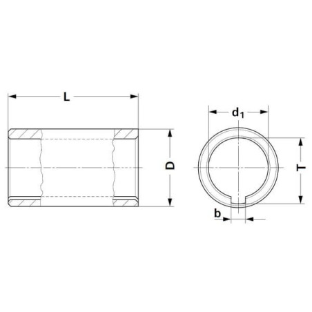 Tuleja 25x45x100 mm