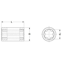 Tuleja profilowa 1 3/8 130mm