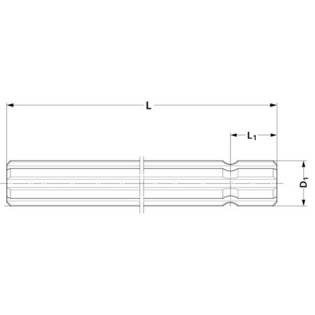 Wał profilowany, pełny, 300L13/8-6