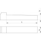 Klin wpuszczany Kramp, 10 x 8 x 80 mm