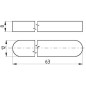 Wpust pryzmatyczny Kramp, 12 x 8 x 63 mm