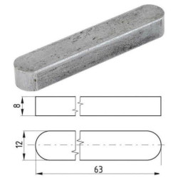 Wpust pryzmatyczny Kramp, 12 x 8 x 63 mm