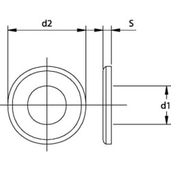 Podkładka M16x30x4 mm, stal oksydowana DIN 6916 Kramp