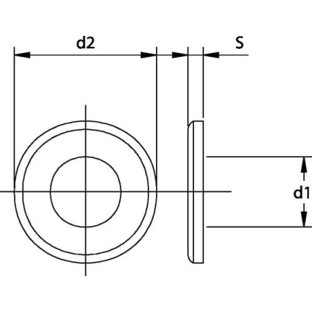 Podkładka M16x30x4 mm, stal oksydowana DIN 6916 Kramp