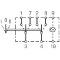 Przełącznik kołyskowy, I-0-II, 8-pin