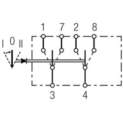 Przełącznik kołyskowy, (I)-0-II, 6-pin bez funkcji komfortu
