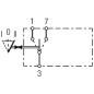 Przełącznik kołyskowy, (I)-0-(-II), 3-pin bez funkcji komfortu